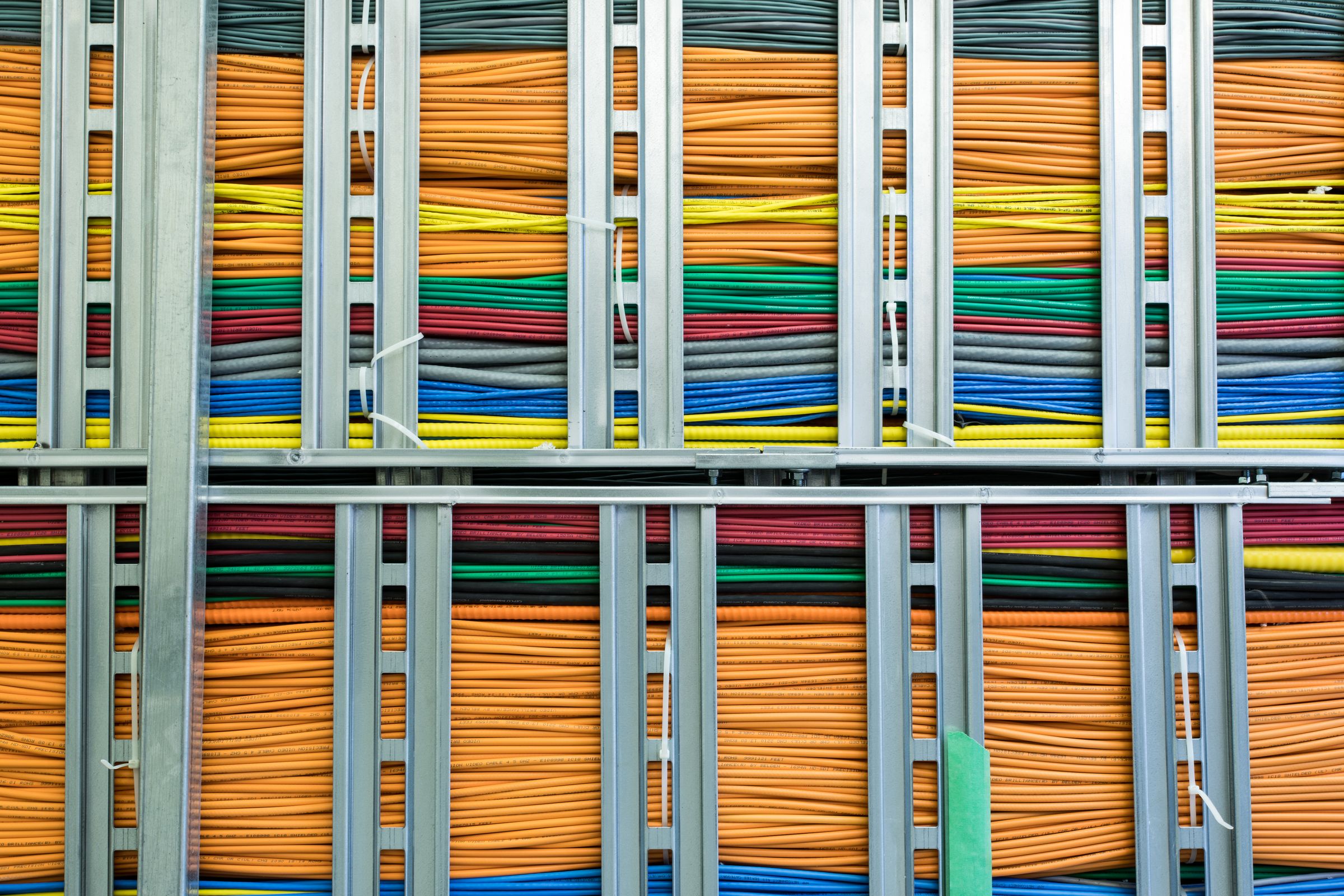 bundle of structured cabling