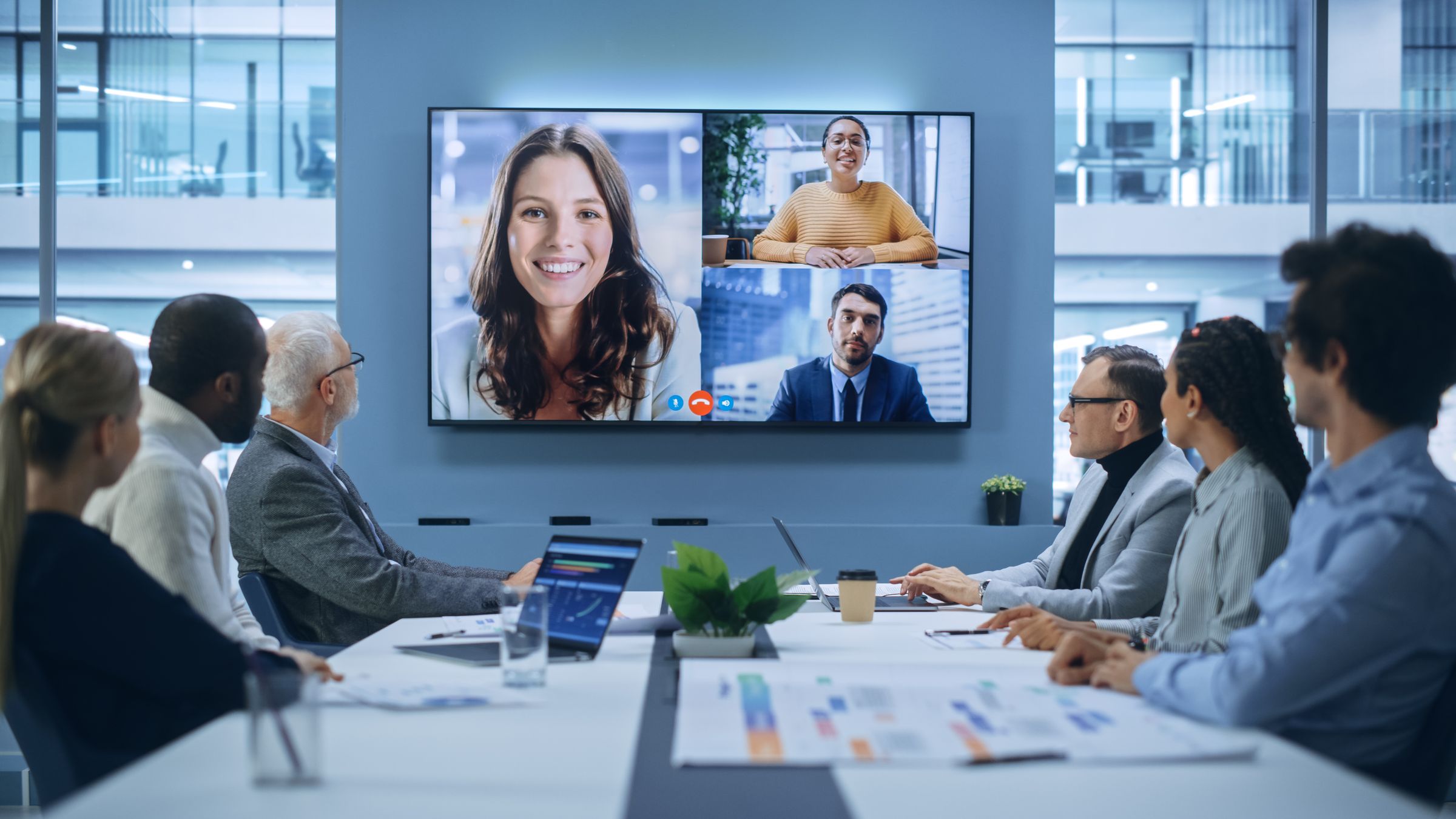 Video conference team meeting